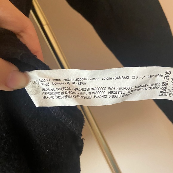 Zara Mockneck Sweatshirt combo Knit Stripe Accents - Picture 6 of 6